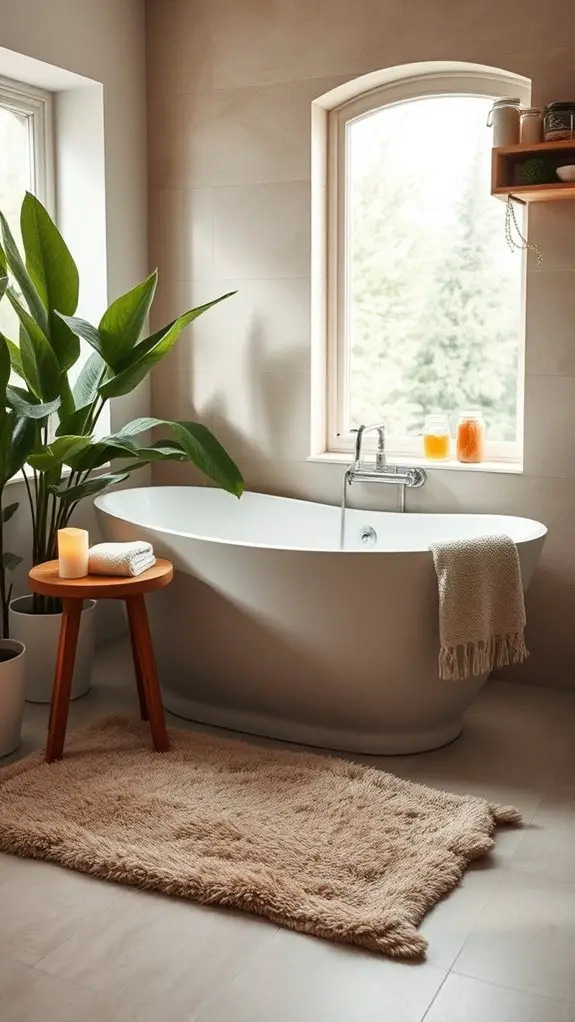 cozy bathroom relaxation nook