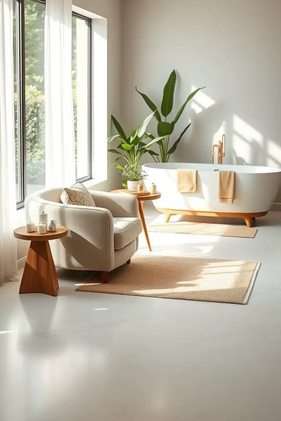 cozy bathroom seating areas