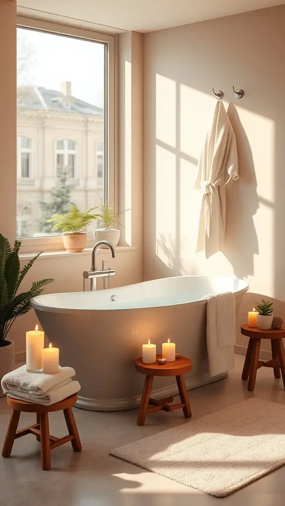 cozy bathroom soft lighting