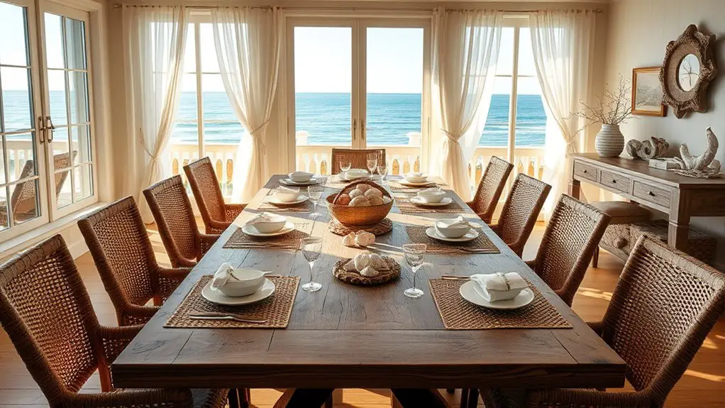cozy beach house dining ideas