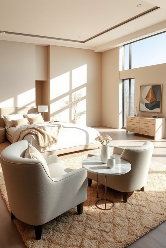 cozy bedroom sitting area