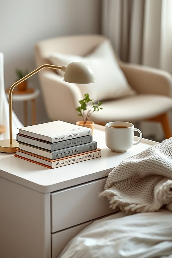 cozy bedside reading nook