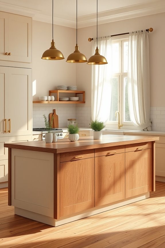 cozy beige and wood
