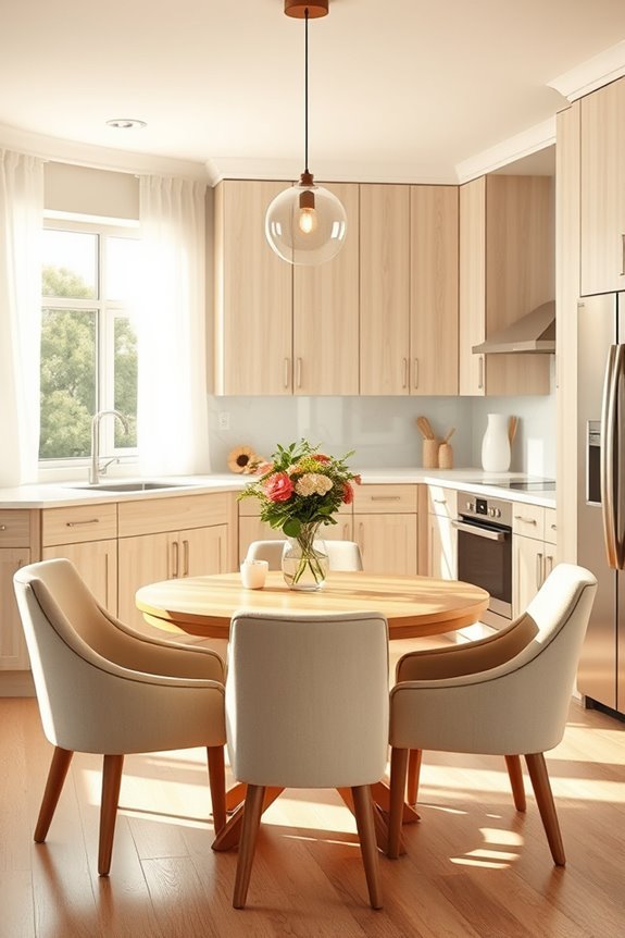 cozy beige kitchen nook
