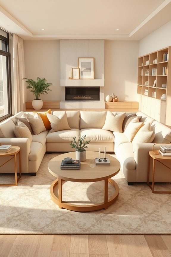 cozy beige sofa arrangements