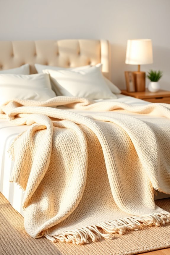 cozy beige throw blankets