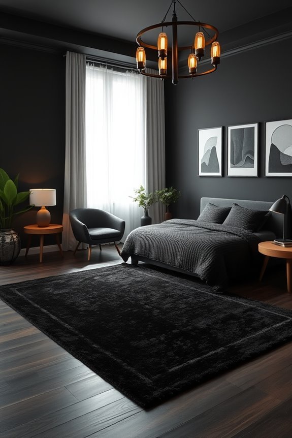 cozy black rugs for comfort