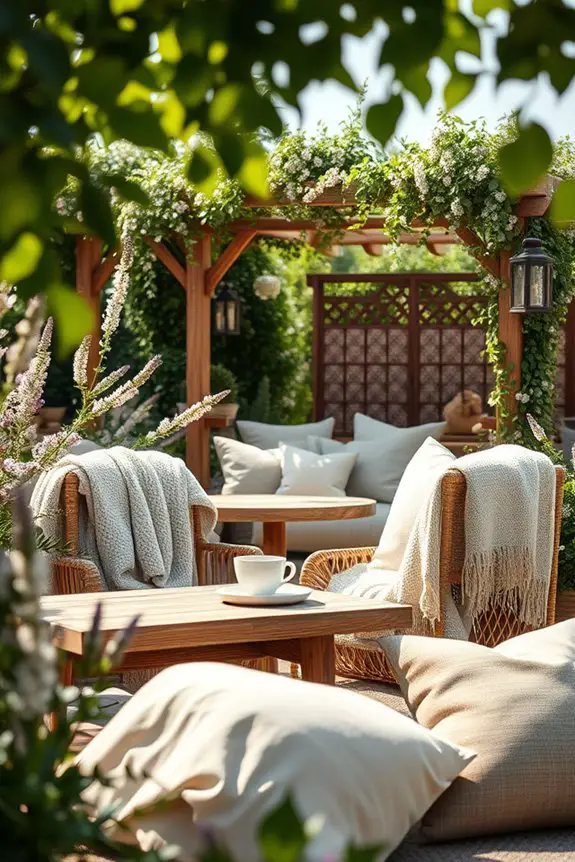 cozy blankets and pillows