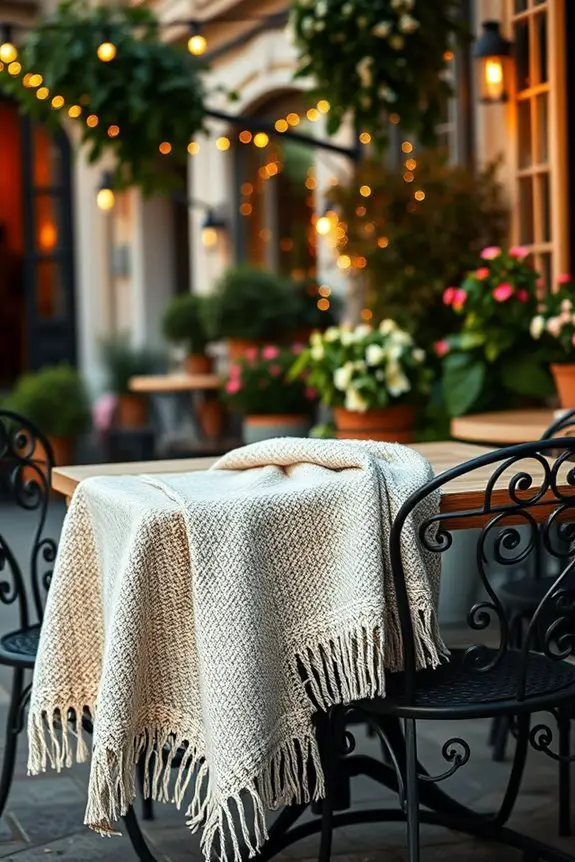 cozy blankets enhance ambiance