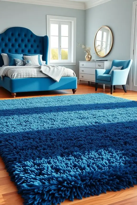 cozy blue shag rug
