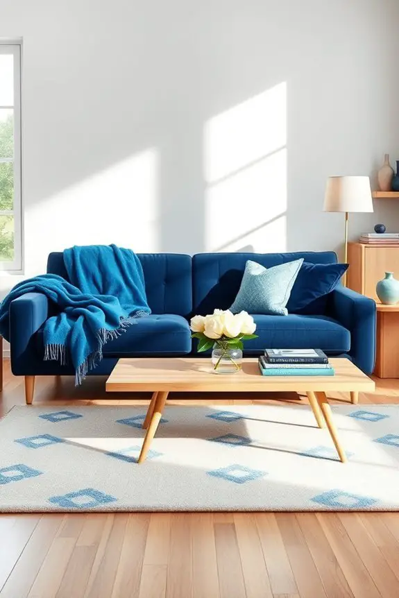 cozy blue throw styles