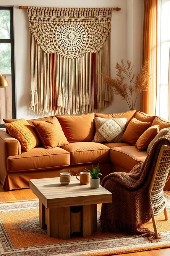 cozy bohemian textile decor