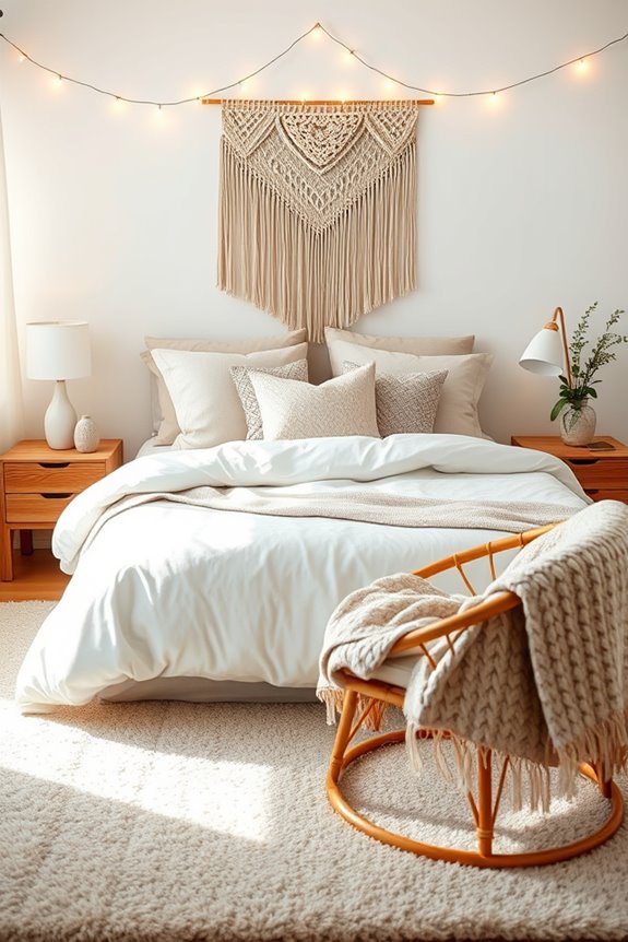 cozy boho fairy lighting