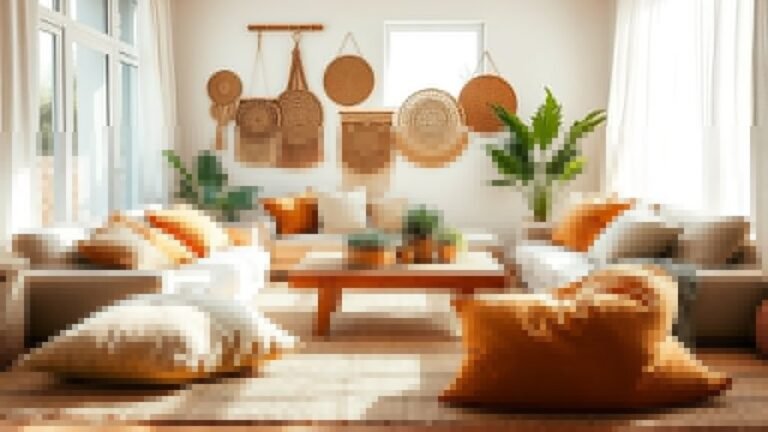 cozy boho scandinavian living room
