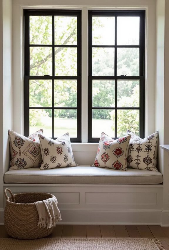 cozy boho window seat