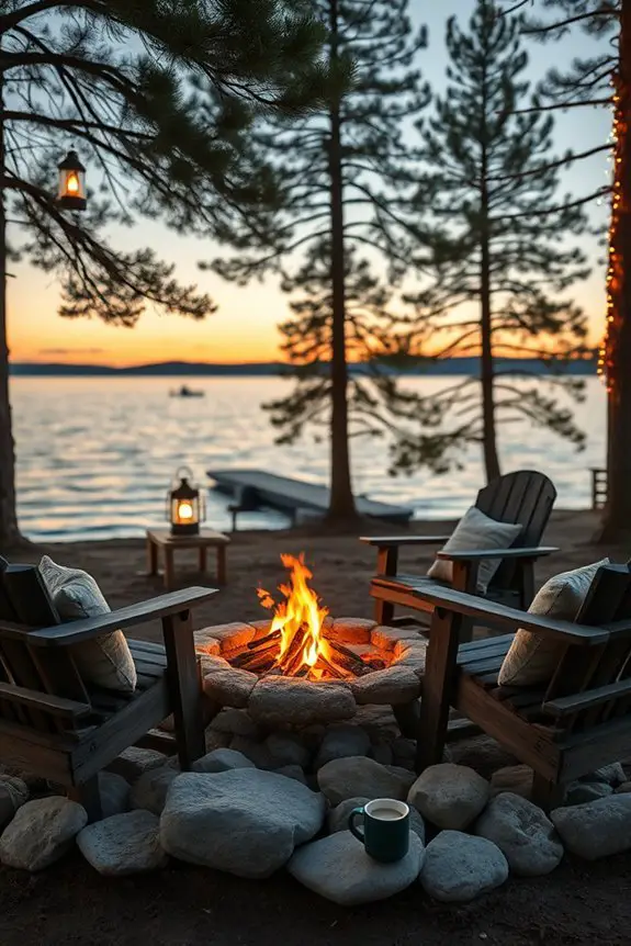 cozy bonfire gathering spot