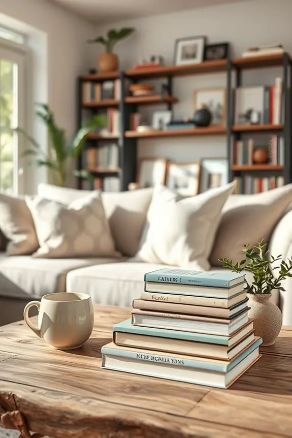 cozy book display decor