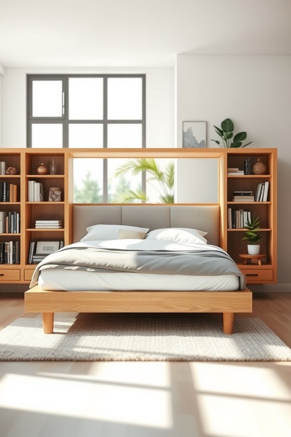 cozy box bed bookshelves