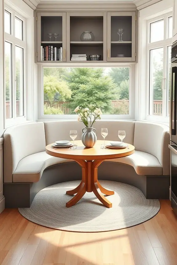 cozy breakfast nook design