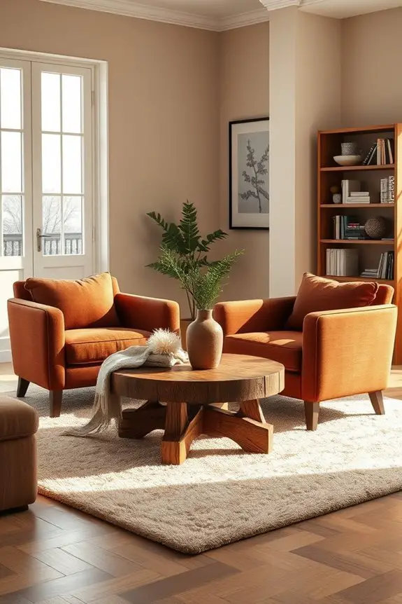cozy brown accent chairs