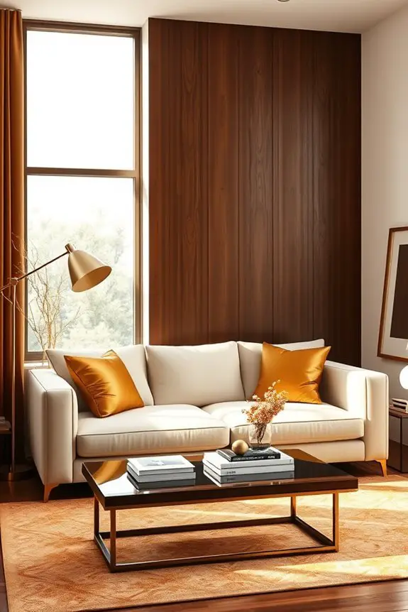 cozy brown accent walls