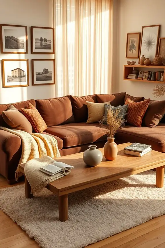 cozy brown throw pillow styles