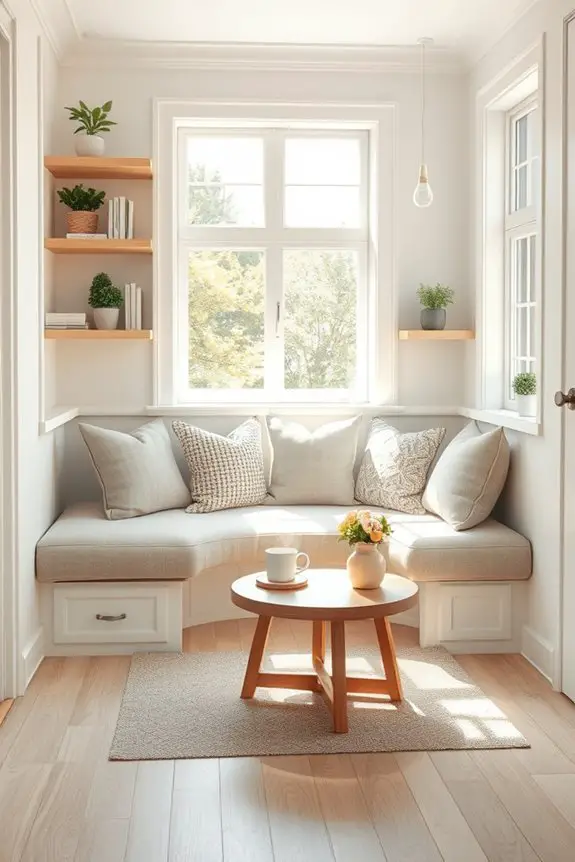 cozy built in seating nook