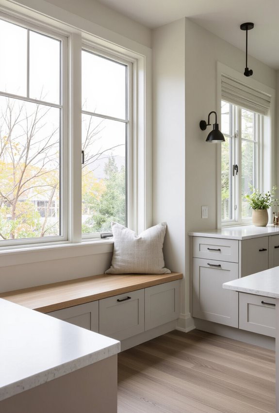 cozy built in window bench
