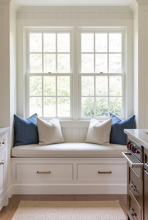 cozy built in window seating