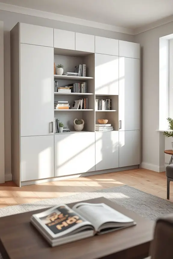 cozy built ins with bookshelves