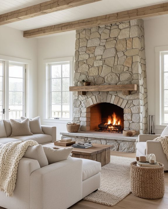 cozy cabin inspired living room