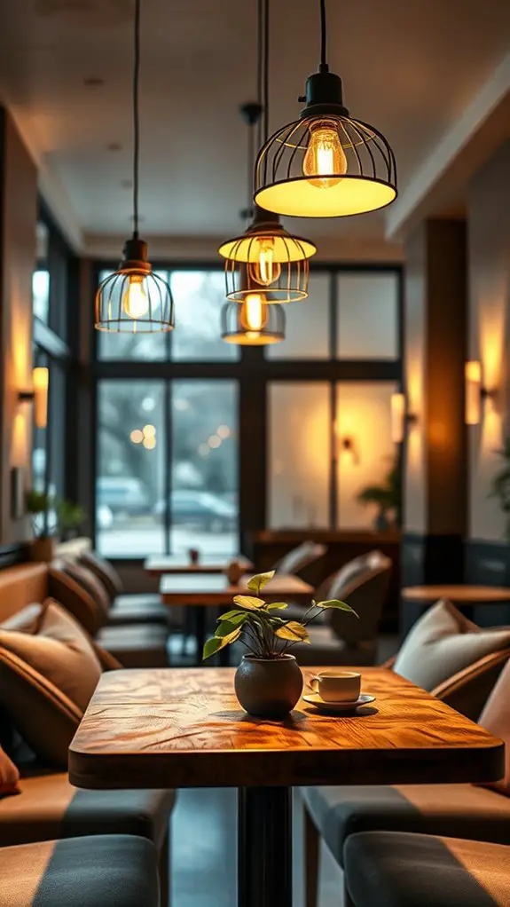 cozy cafe atmosphere lighting