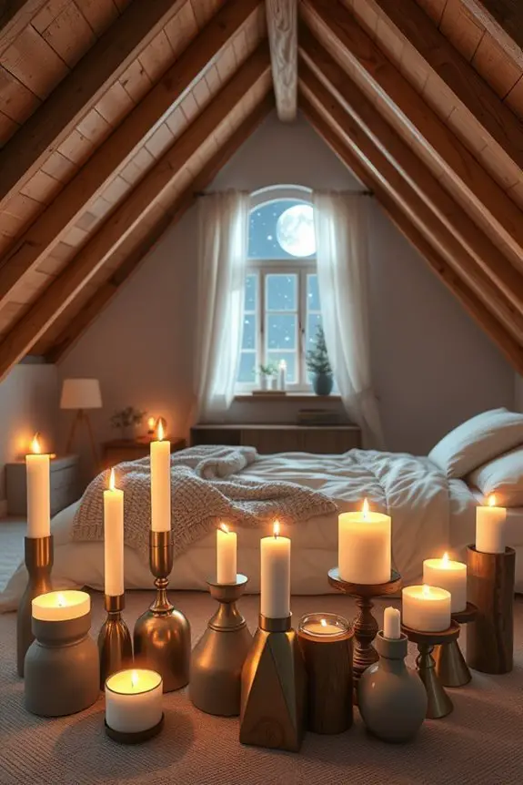 cozy candle ambiance creation