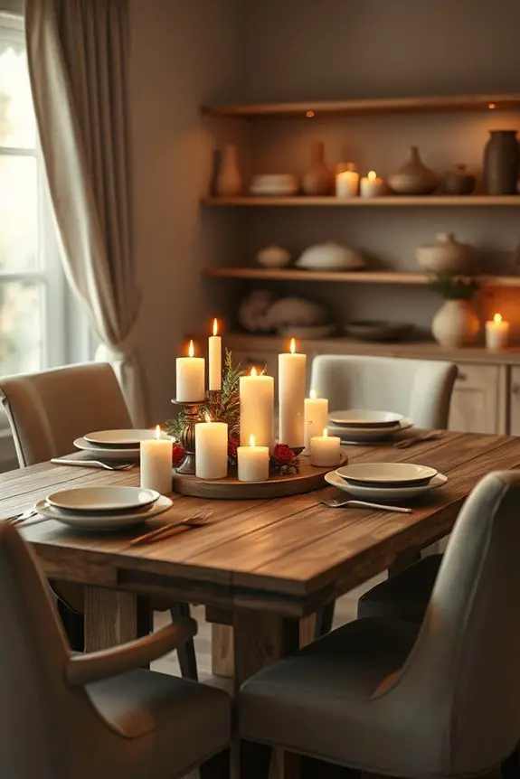 cozy candlelit dining atmosphere