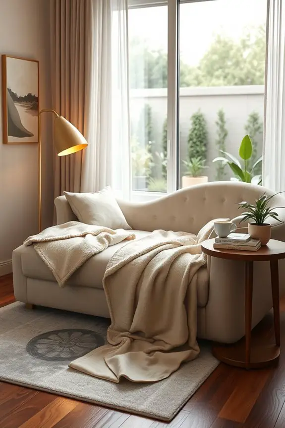 cozy chic reading nook