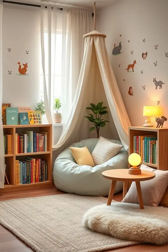 cozy children s reading nook
