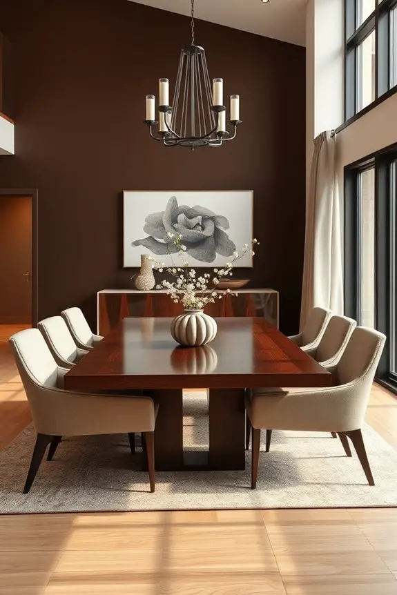 cozy chocolate brown ambiance