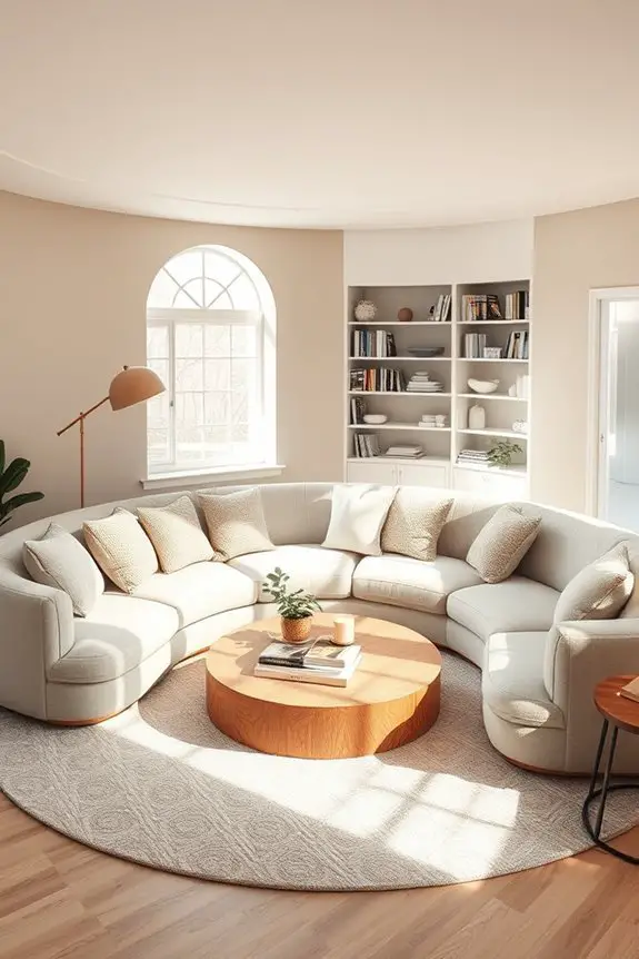 cozy circular reading nook
