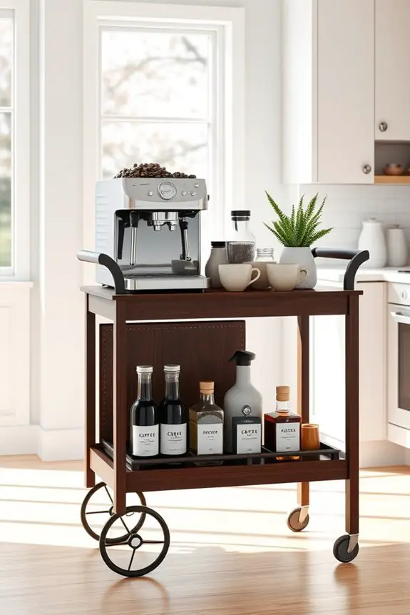 cozy coffee bar organization