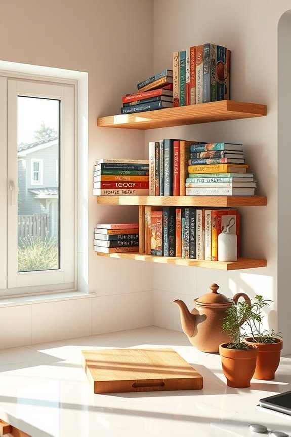 cozy cookbook display ideas