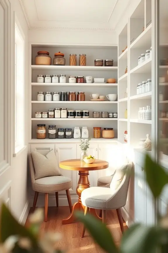 cozy corner pantry seating