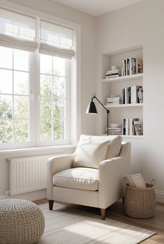 cozy corner reading nook