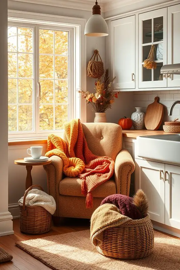 cozy corner seating area