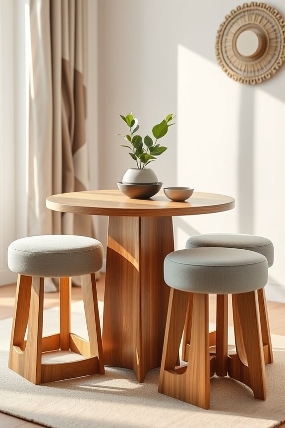 cozy corner table setup