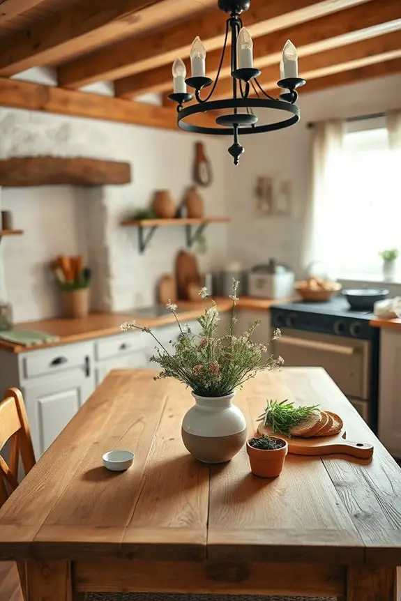 cozy cottage kitchen lighting