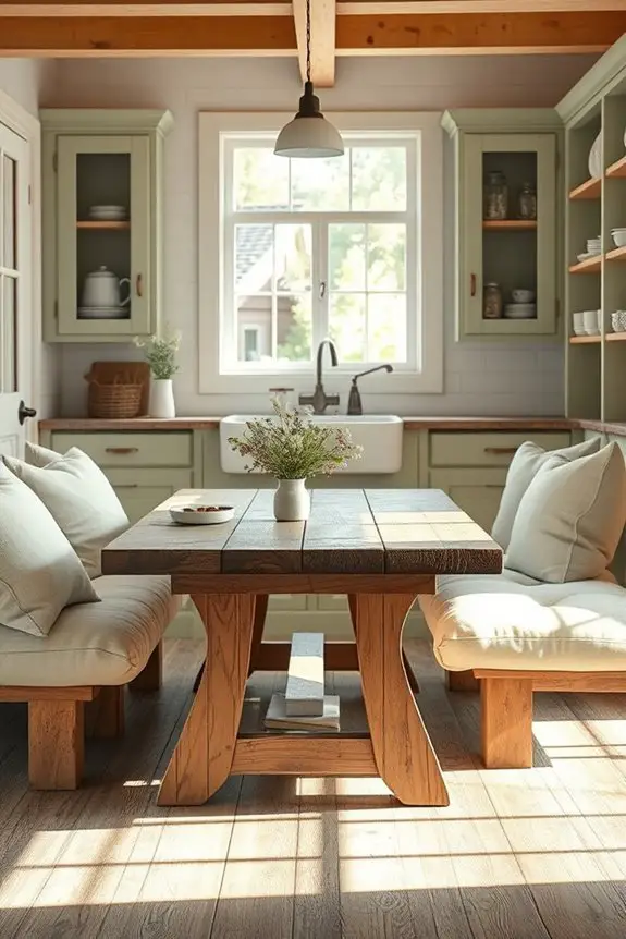 cozy cottage kitchen seating