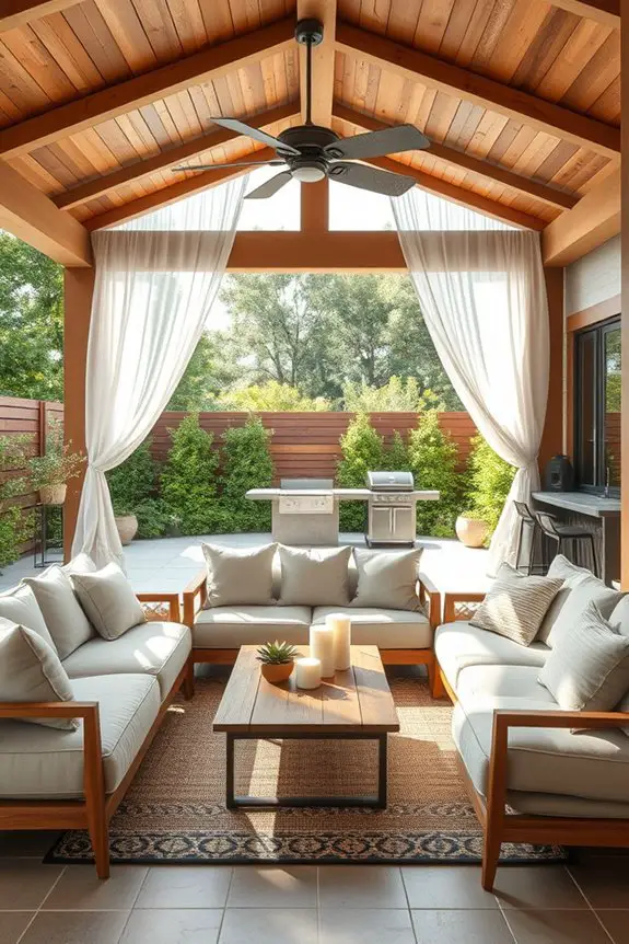 cozy covered patio retreat