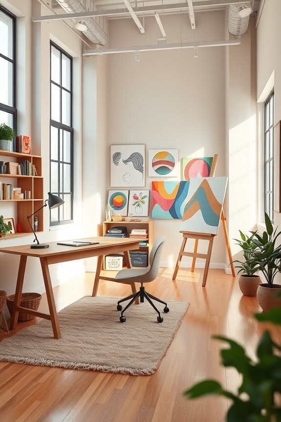 cozy creative workspace design
