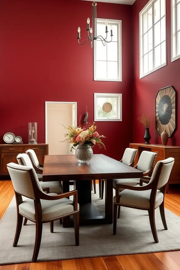 cozy dark burgundy elegance