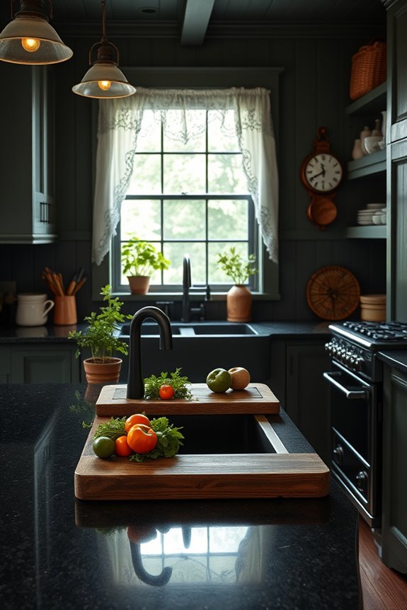 cozy dark kitchen colors